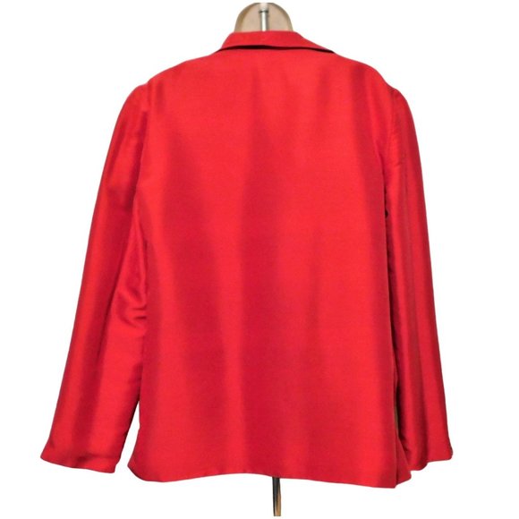Red Jacket L Reversible Asian Inspired Design Long Sleeve - Picture 8 of 10